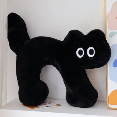 Cat Pillow Cushion Japanese Style Cute Black Cat - Shop at LoveMi