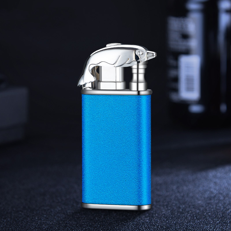 Creative Blue Flame Windproof Lighter – Metal Refillable Design - Image 7