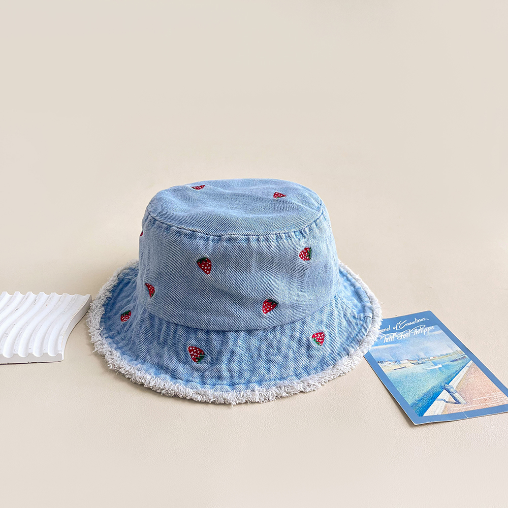 Ruffled Denim Fisherman Hat