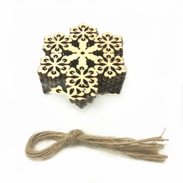 Decorative Wood Chip 80MM Christmas Snowflake 7Style - Shop at LoveMi