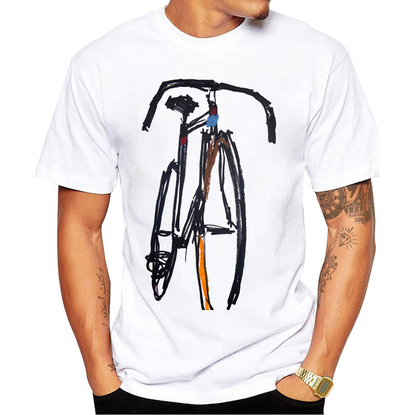 Title 21, Heren T-shirt met retro sportfiets print. Genie...