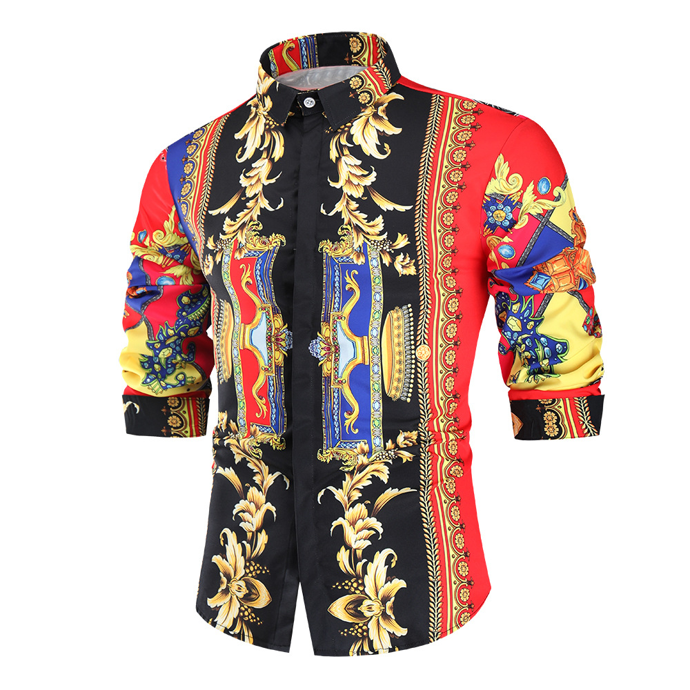 Foreign Trade Cross-border E-commerce Men's 3D Digital Printing Shirt