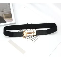 Fashion Retro Elastic Shirt Waistband With Wide Women's Skirt Decoration Shirt All-match Corset Belt - Black - View 1
