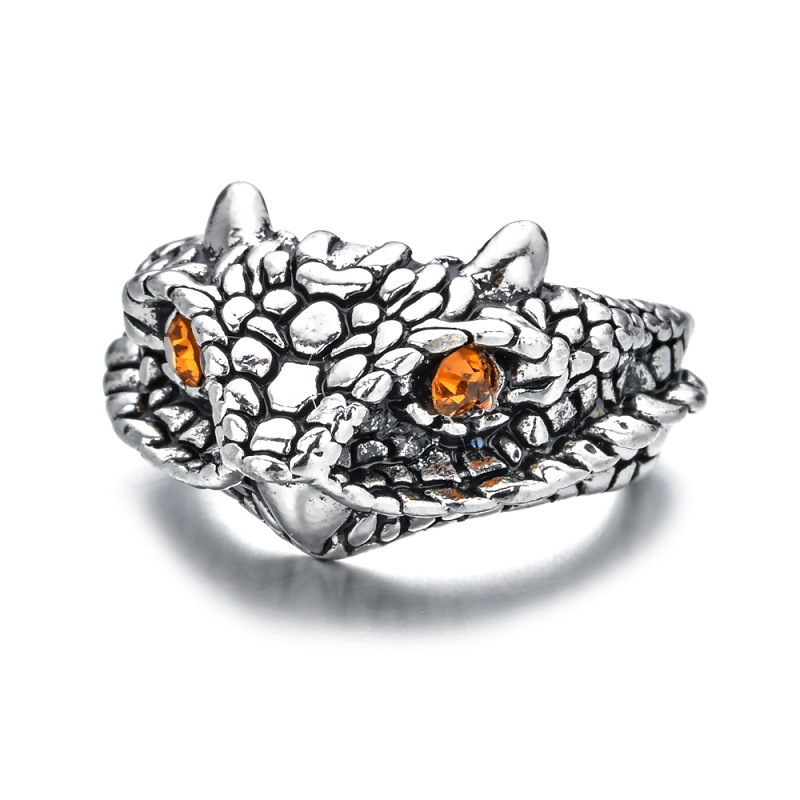 Vintage Gothic Punk Style Skull Animal Men's Ring