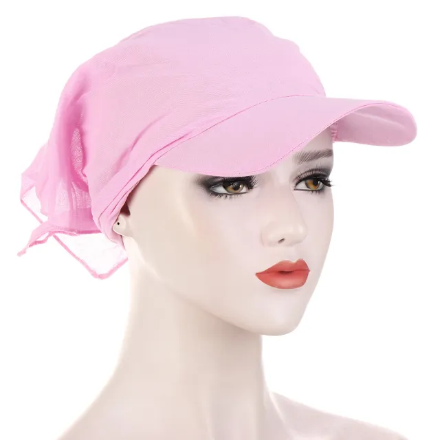 Classic Multicolor Cashew Flower Solid Color Square Scarf Hat Pink - Shop at LoveMi