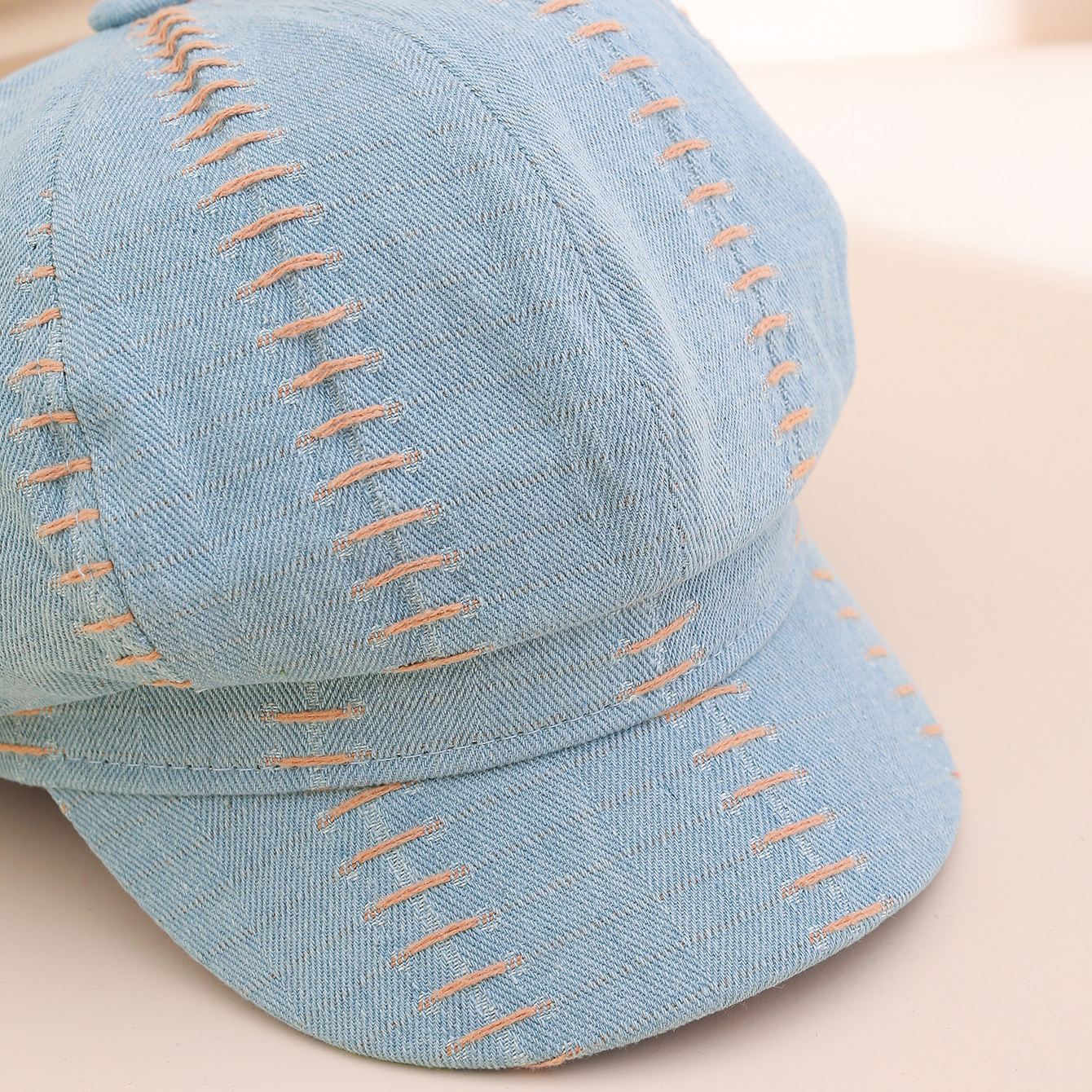 The Korean Version Of This Fashionable Water-washed Retro Style Personalized Stitching Newsboy Hat With An Octagonal Brim Is Suitable For Daily Casual Wear, Shopping And Outings.