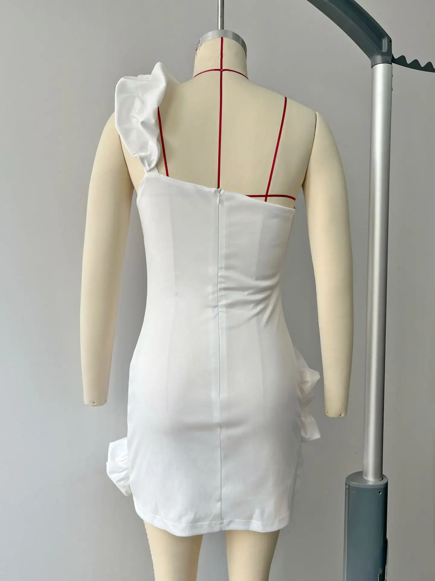 Women's Ruffled Bud Waist Dress