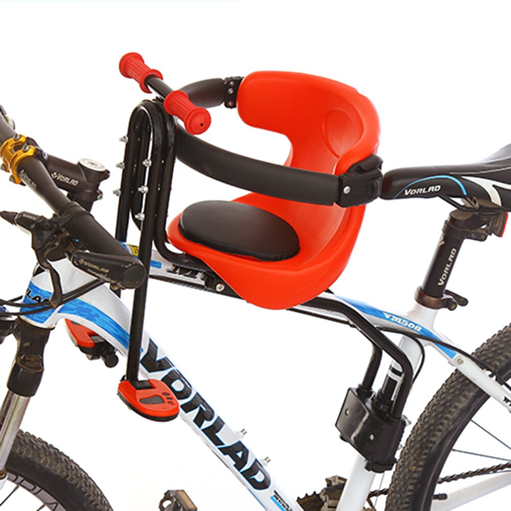 Front Mount Child Bike Seat Kids Bicycle Safe W Handrail Pedal 50KG — image 8