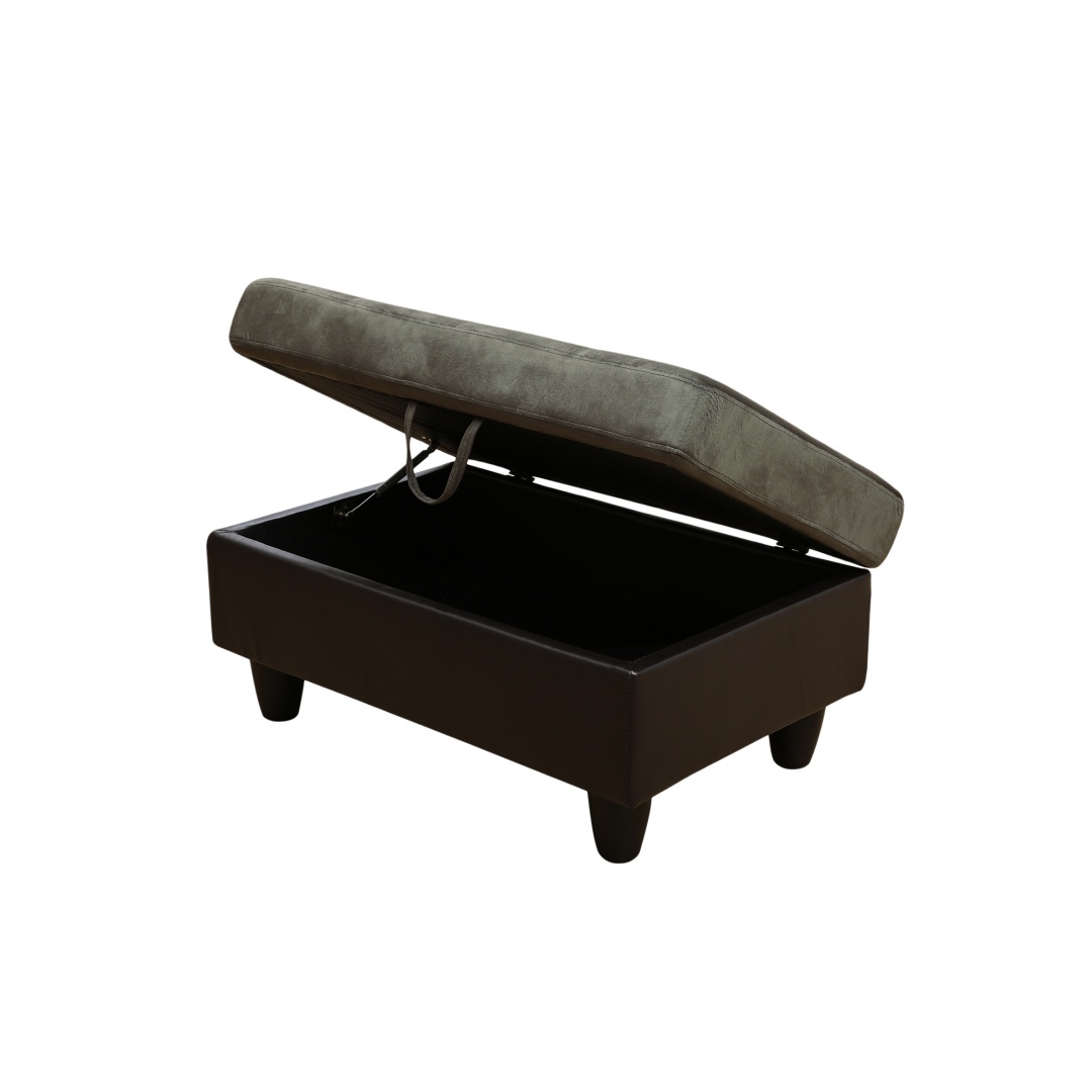 Pickup Only--Taupe Flannel And PVC 3-Piece Couch Living Room Sofa Set