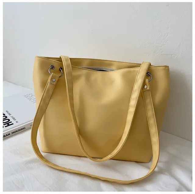 Simple Large capacity Bag, Female Bag, Portable Tote Bag Yellow - Shop at LoveMi