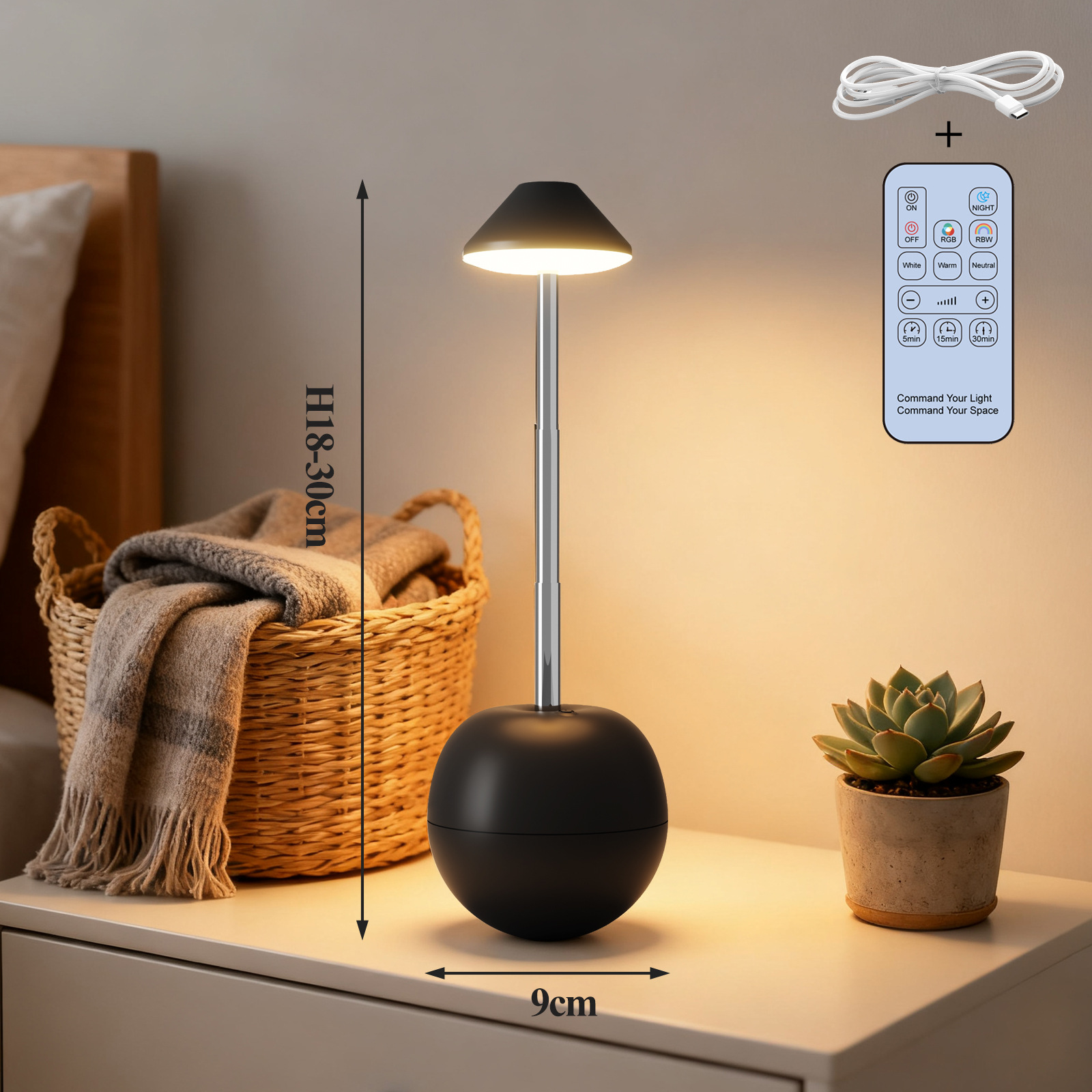 Rechargeable LED Table Lamp, picture 5 of 7