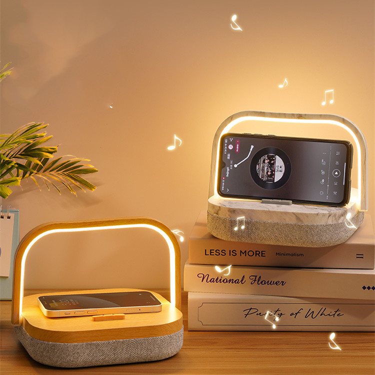 Led Wireless Charger Bluetooth Speaker Desk Lamp - Image 2