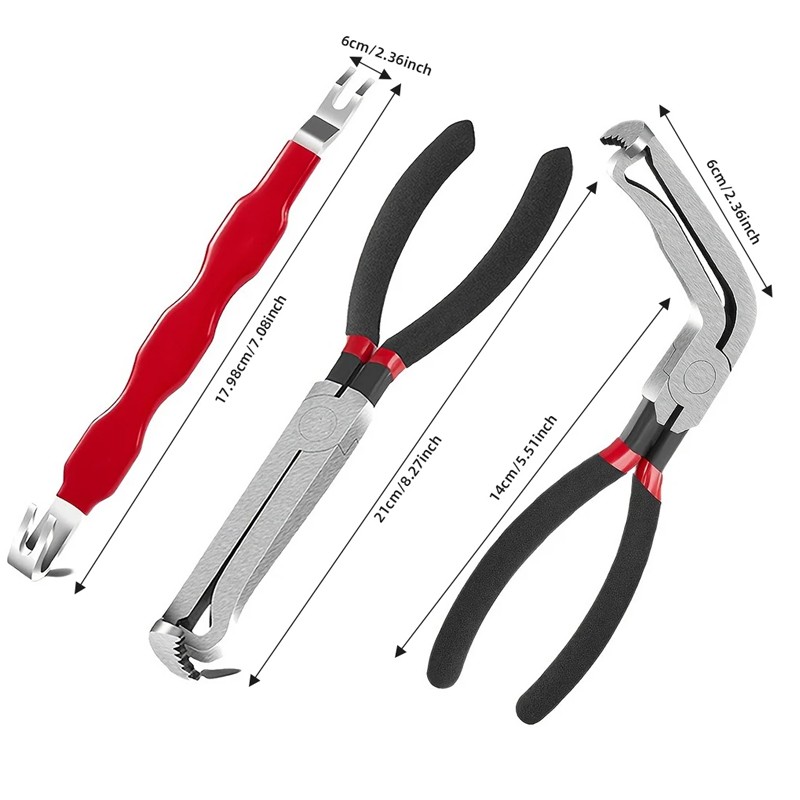 3x Electrical Connector Disconnect Pliers For Cars Automotive Plug Removal Plier