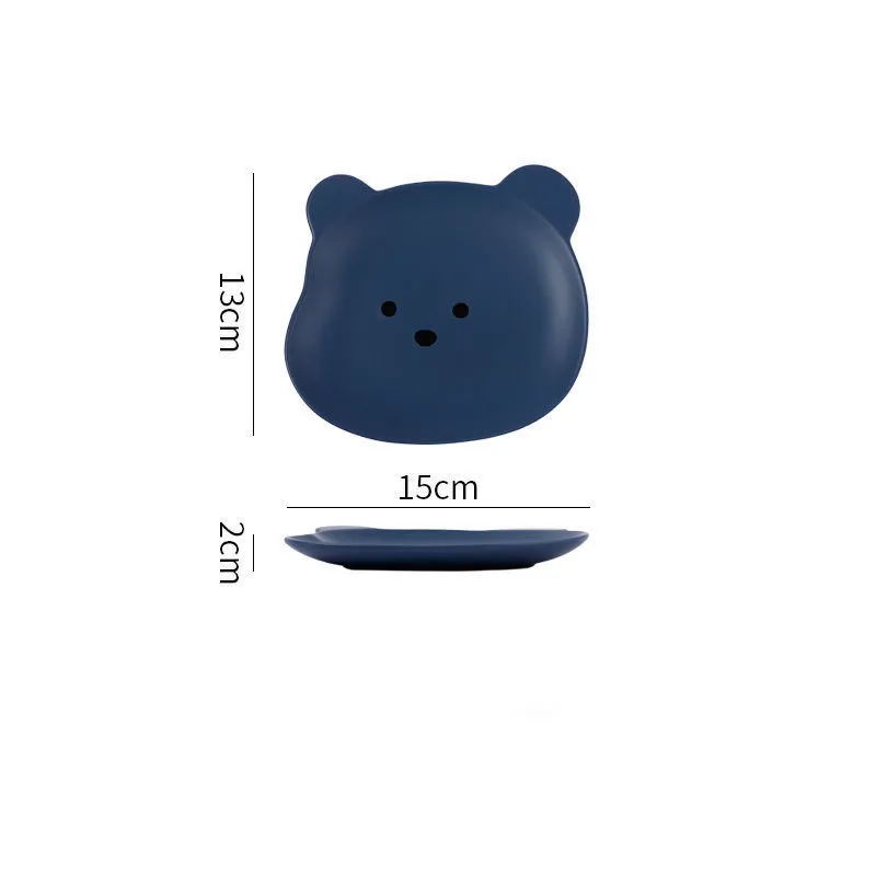 Home Cartoon Cute Bear-shaped Dinner Plate – image 10