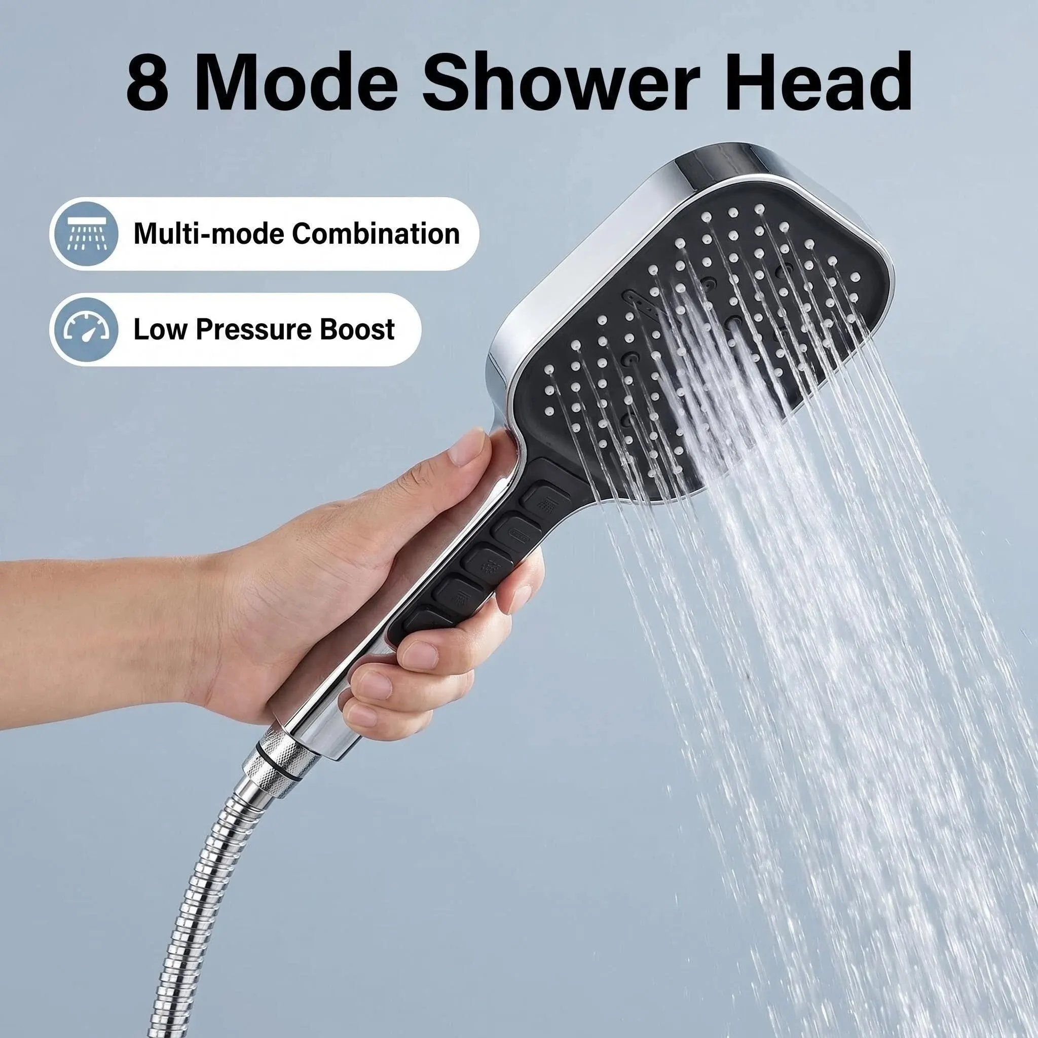 Handheld Shower Head With Multiple Modes