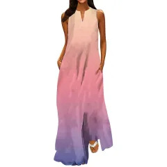V-neck Pocket Floral Dress For Women - 2 Style - View 1
