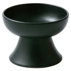 Pet Ceramic Bowl Japanese Style Tall Cat Protects Cervical Vertebrae Against Upset - Black - View 1
