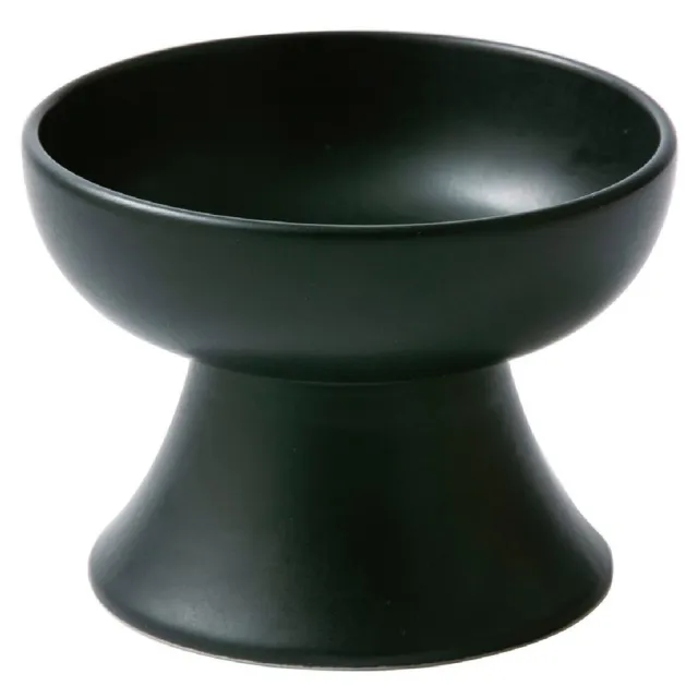 Pet Ceramic Bowl Japanese Style Tall Cat Protects Cervical Vertebrae Against Upset Black - Shop at LoveMi