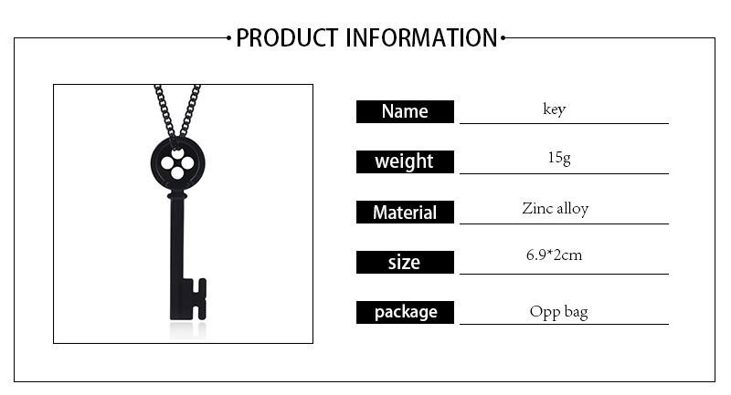 Black Key Pendant Halloween Gift Ornament (1style)