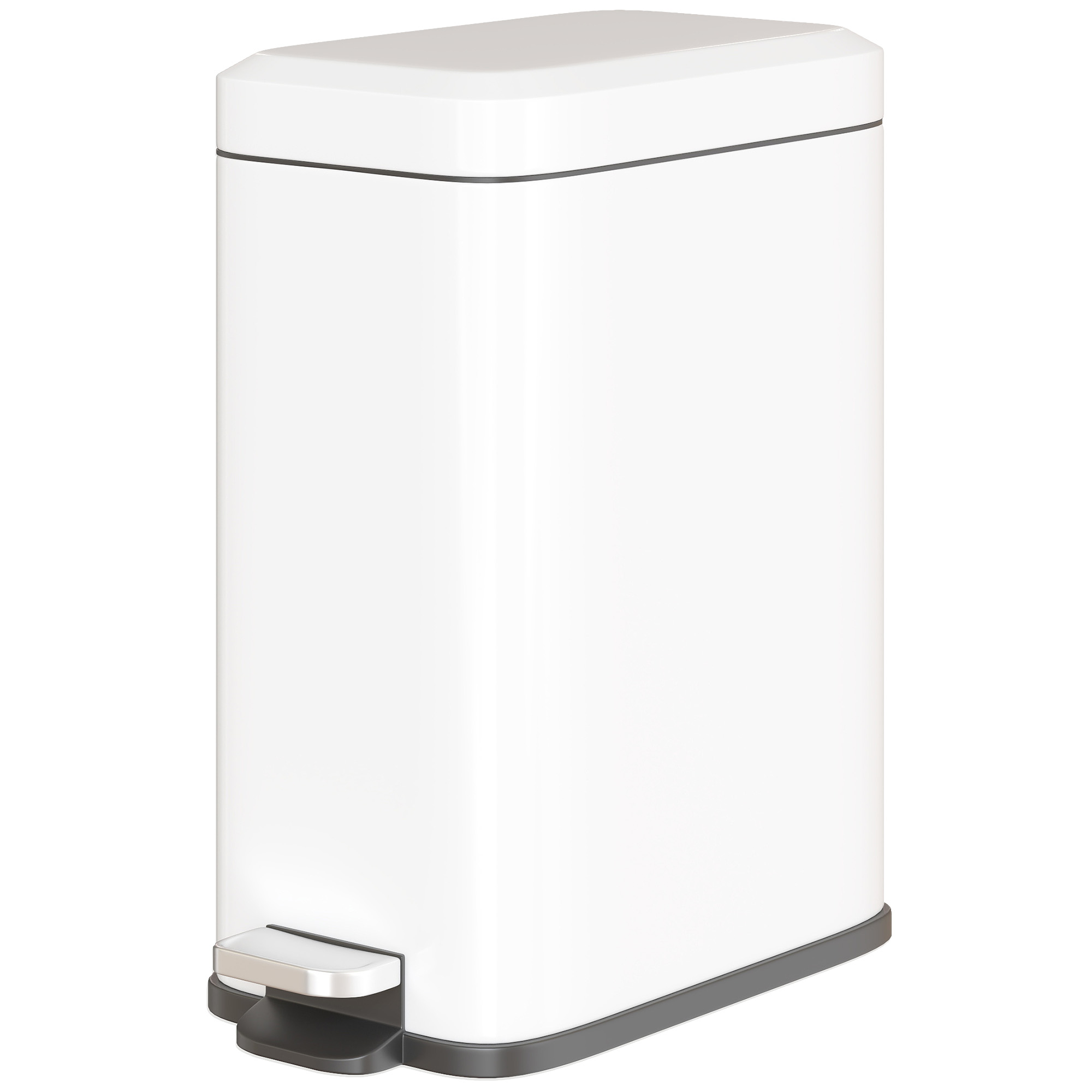 5-liter Rectangular Compact Garbage Bin, Steel Body, Detachable Silent — image 2