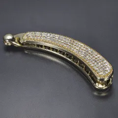 Rhinestone Chicken Leg Banana Hairpin - White - View 1