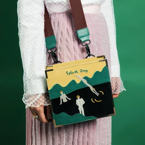 Vintage Velvet Bag Canvas Embroidery Messenger Bag Women