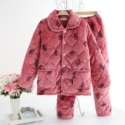 Title 1, Coral Fleece Home Service Suit For Middle-aged ...