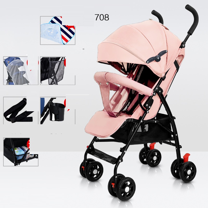 Sit And Lie Down Baby Portable Folding Simple Trolley — foto 4