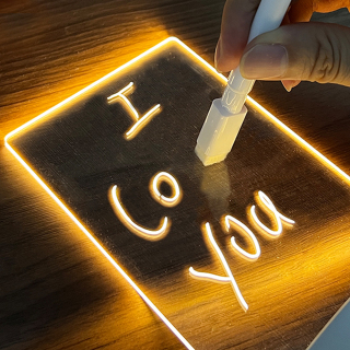 Creative LED Note Board Night Light with Pen