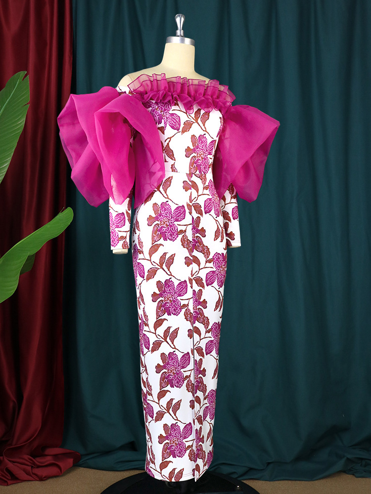 Plus Size Printed Party Dress, picture 2 of 7