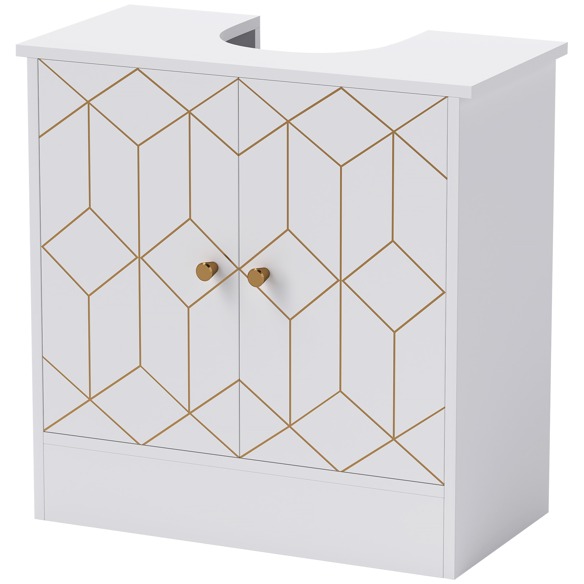Under Sink Bathroom Cabinet, With Adjustable Shelf And Open Compartment — image 5