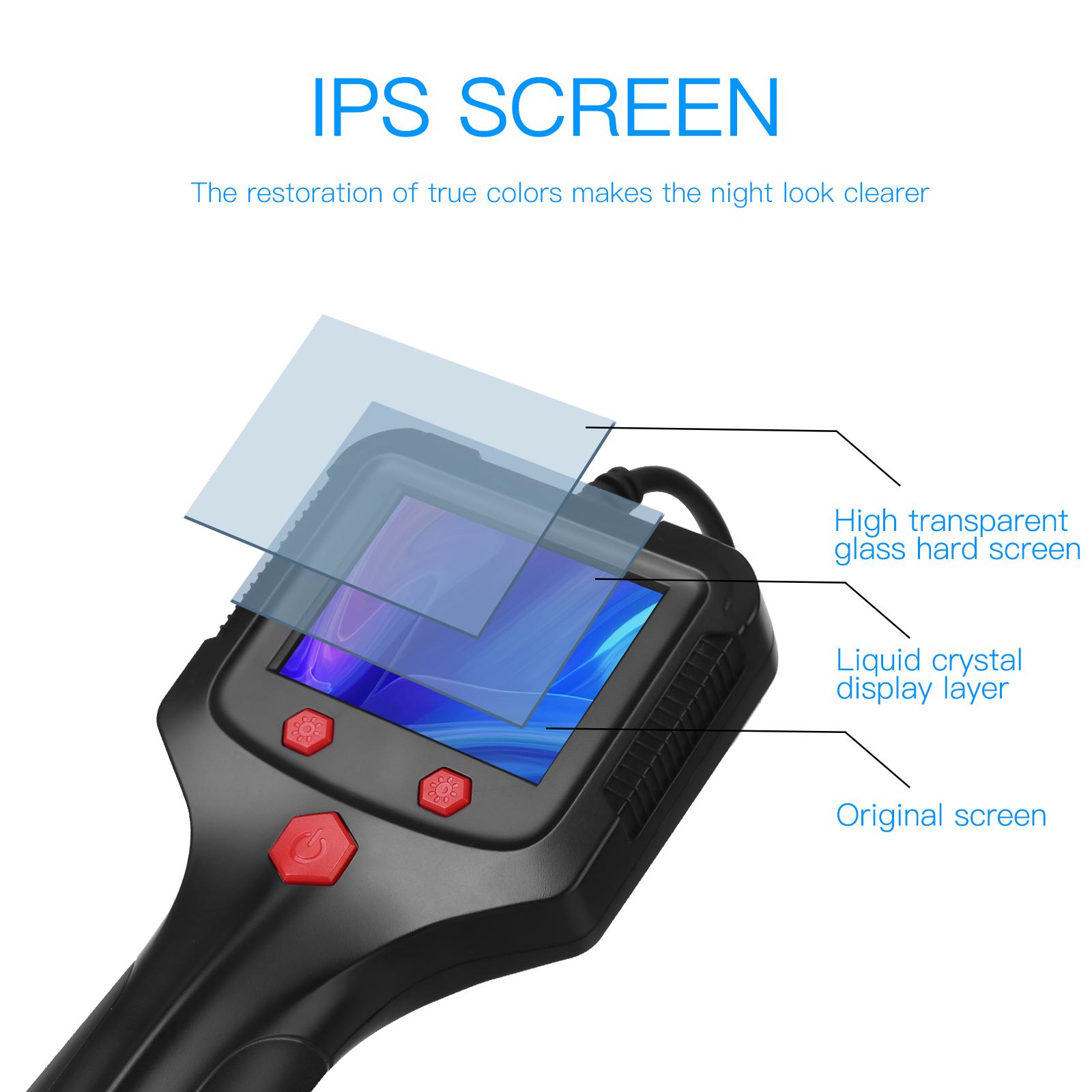 HD Dual-Lens Waterproof Endoscope Camera With Built-in Lights  Inspection Endoscope