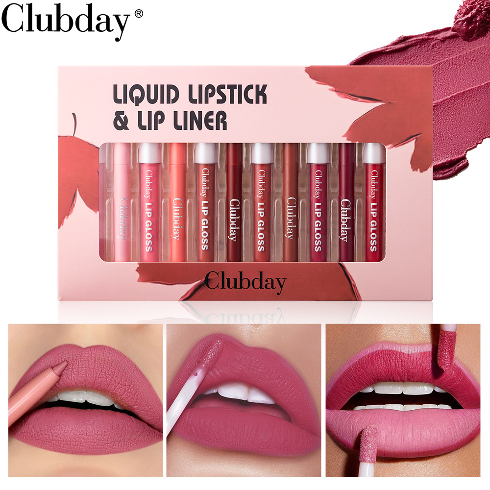 Durable Velvet Matte Lip Glaze Mist Surface Hook Line Lip Pen 6plus6 Combination Set Easy To Color Lipstick Pen — foto 6