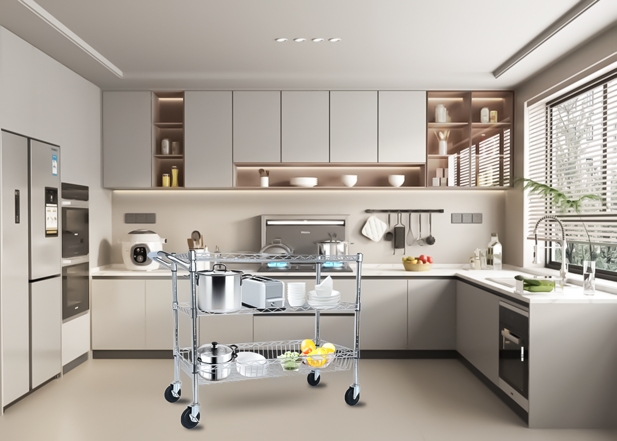 Heavy Duty Rolling Utility Cart,3 Tier Rolling Carts With Wheels,with Handle... 10