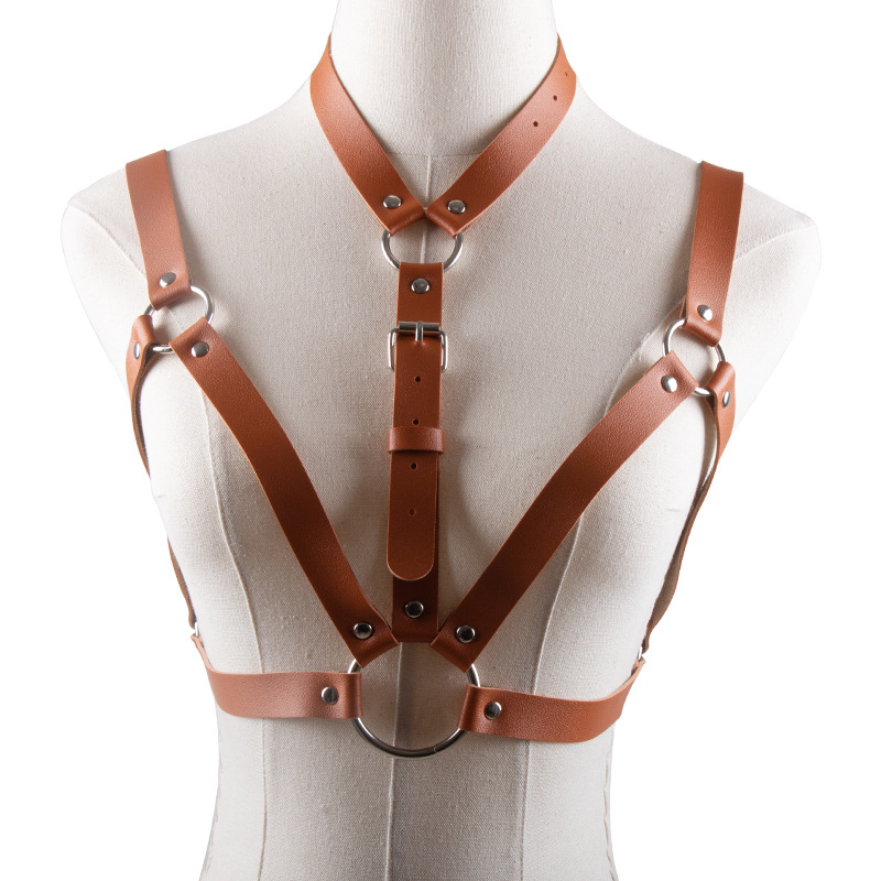 Title 4, European And American Punk Style PU Bondage Corset