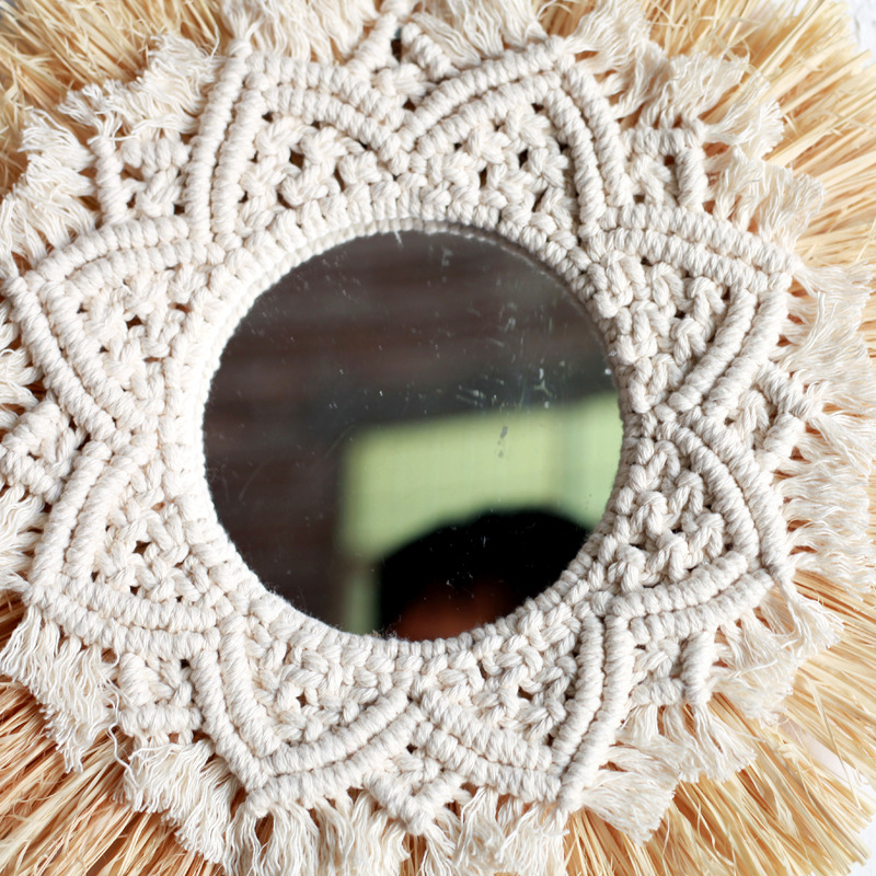 Round Woven Wall Mirror, picture 4 of 5