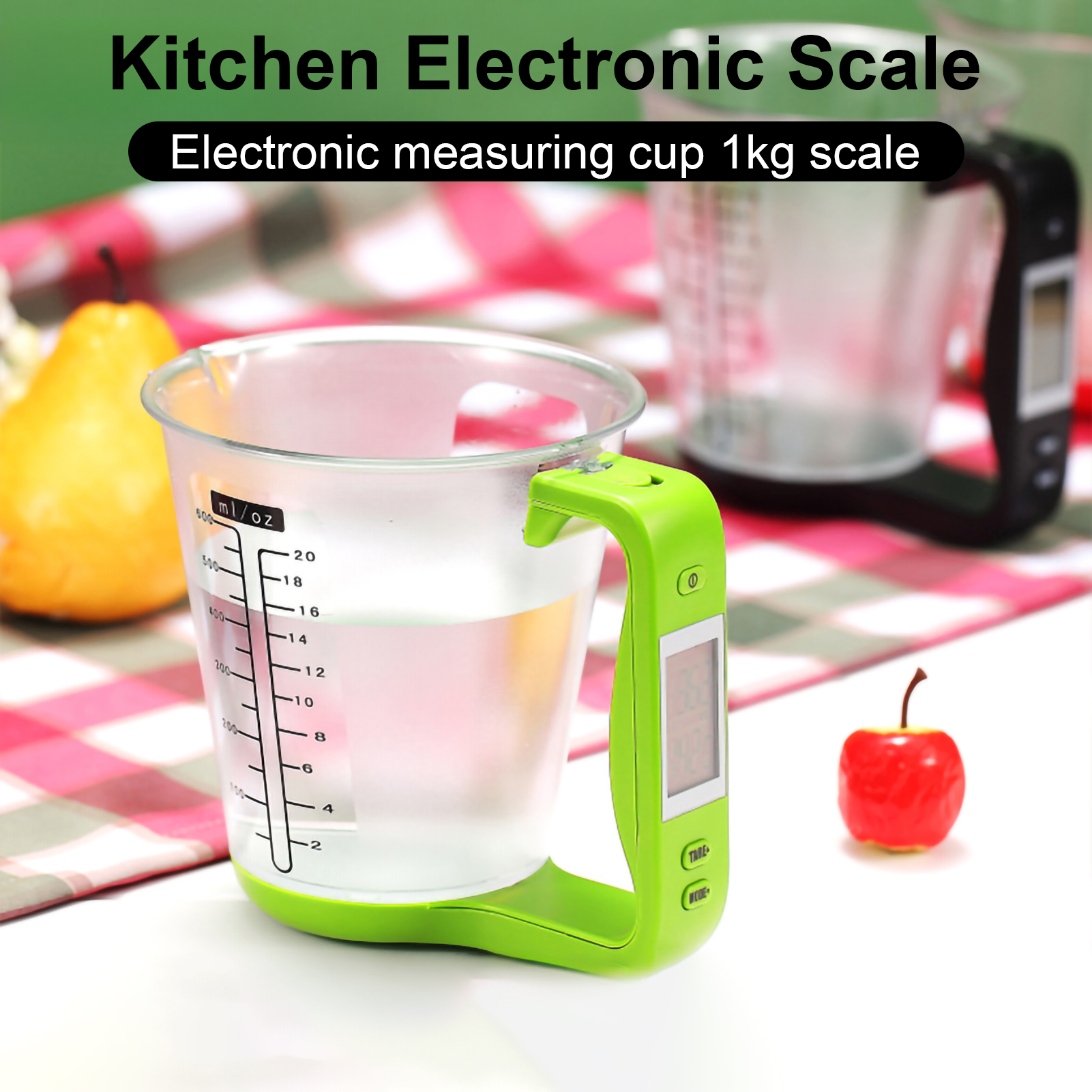 Title 7, Kitchen Scales With LCD Display Digital Beaker ...