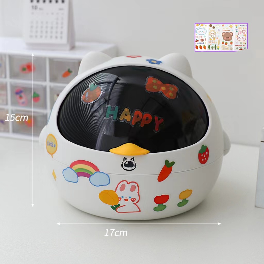 Desktop Trash Can Desk Organizer Bucket Office Mini Bear Trash Can - Image 1