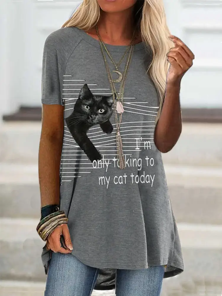 Fashion Women's Short Sleeve Digital Printing