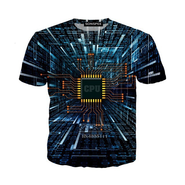 Title 4, Camiseta masculina com estampa digital 3D de pl...