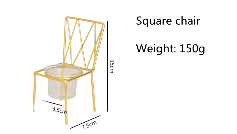 Golden square chair