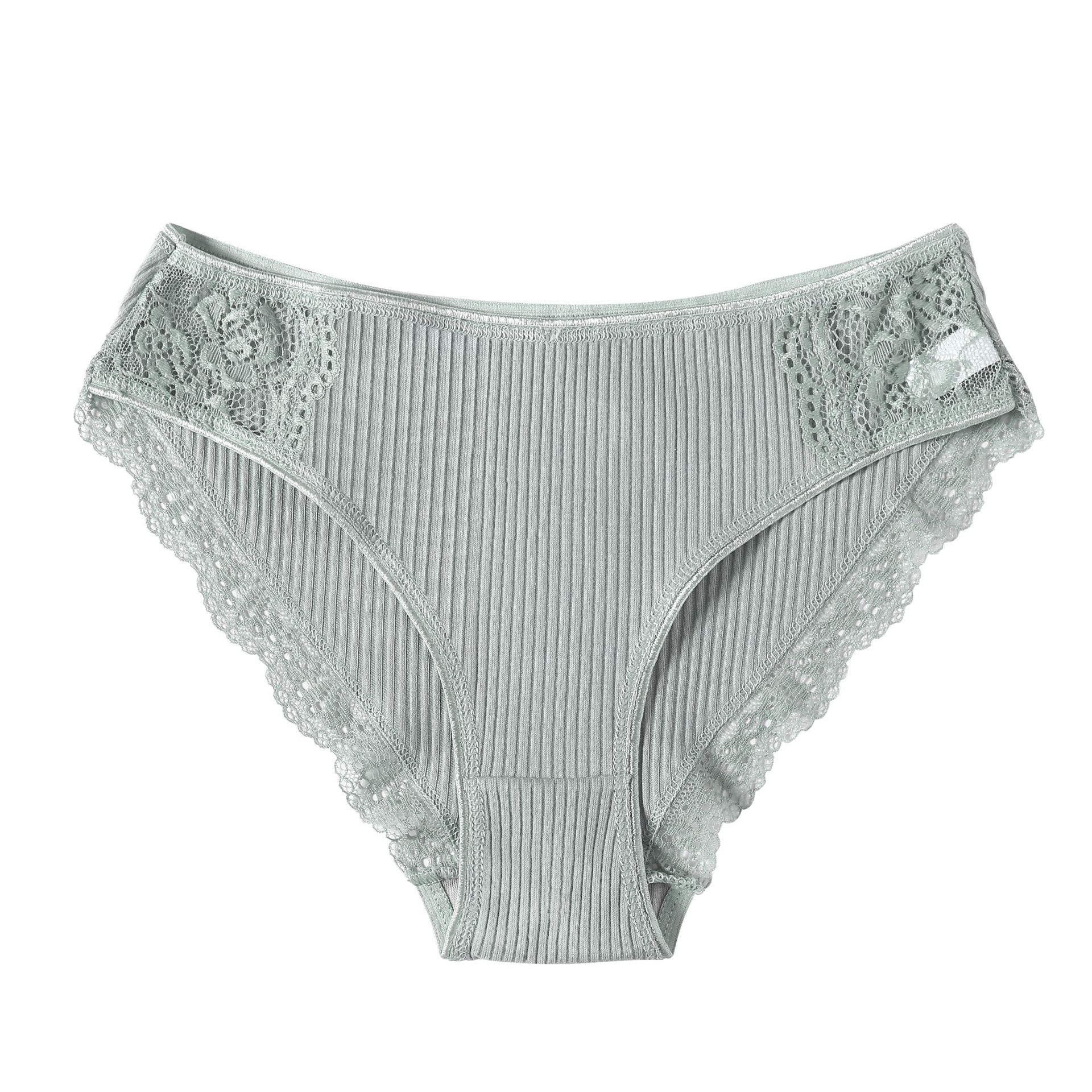 Title 9, Striped cotton lace panties for women, offering...