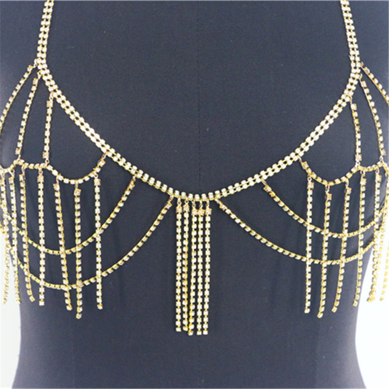 Title 6, Ladies Single Row Diamond Chain Halter Neck Ves...