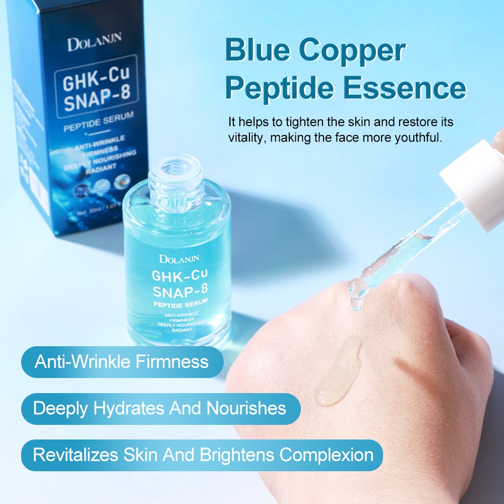Cross-Border Blue Copper Peptide Anti-Aging Essence, Multi-Peptide Repair, Fade Fine Lines, Firming Serum, Foreign Trade Skin Care Products, Amazon image 2