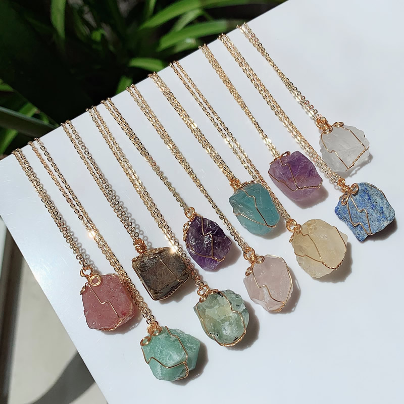 Real stone pendant discount