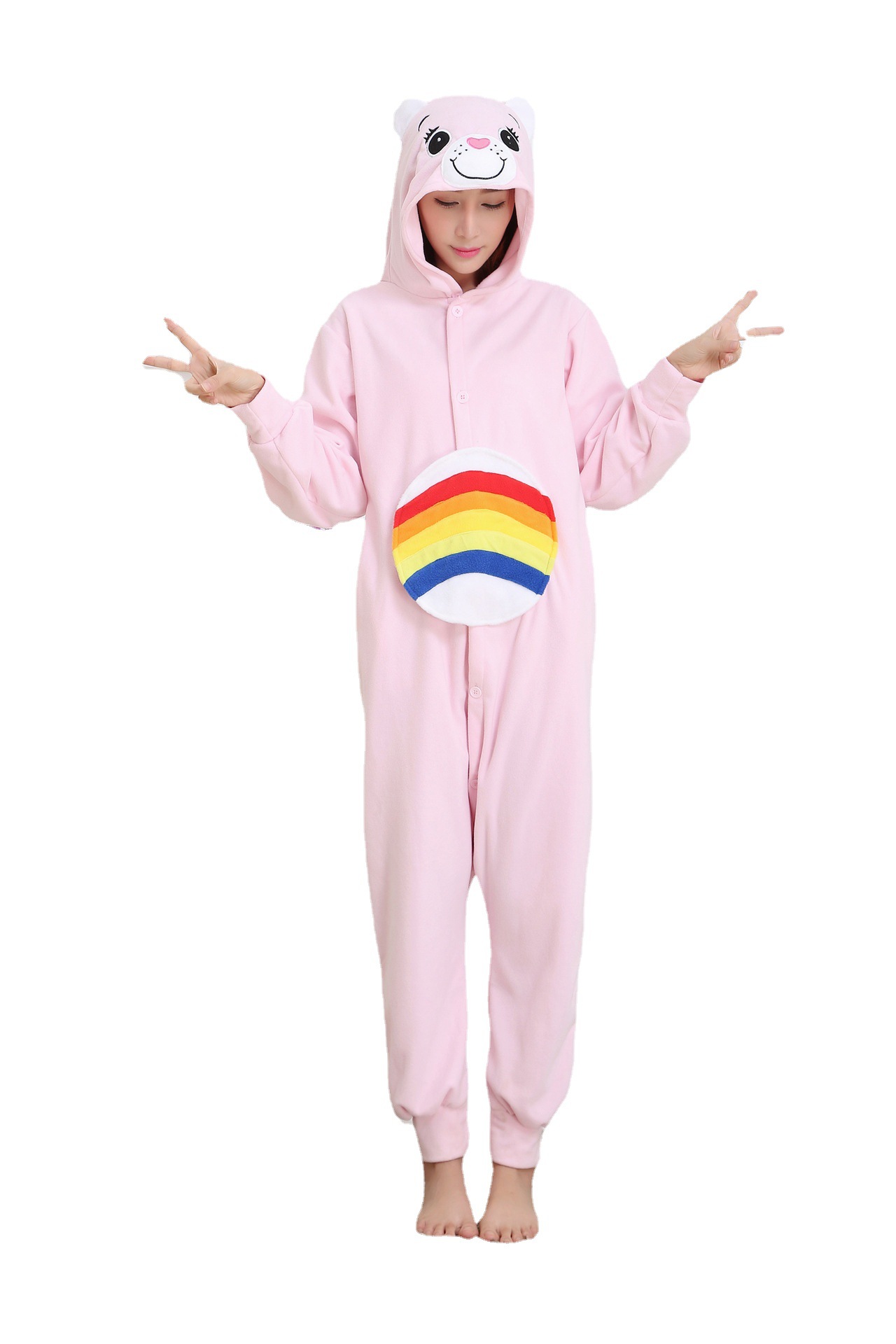 Title 2, Polar Velvet Cartoon One-piece Pajamas