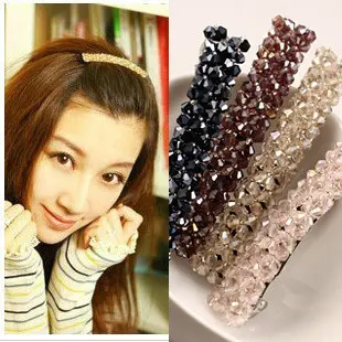 Four Rows of Crystal Hair Clips