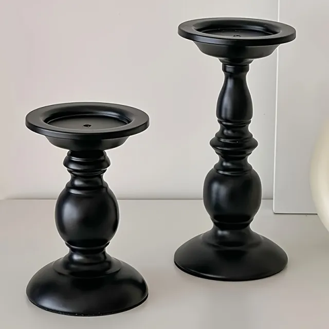 Elegant Metal High quality Pure Black Candle Holders, Suitable For Holidays, Home Decoration, Parties, And Christmas 2Hztpc014 - Shop at LoveMi