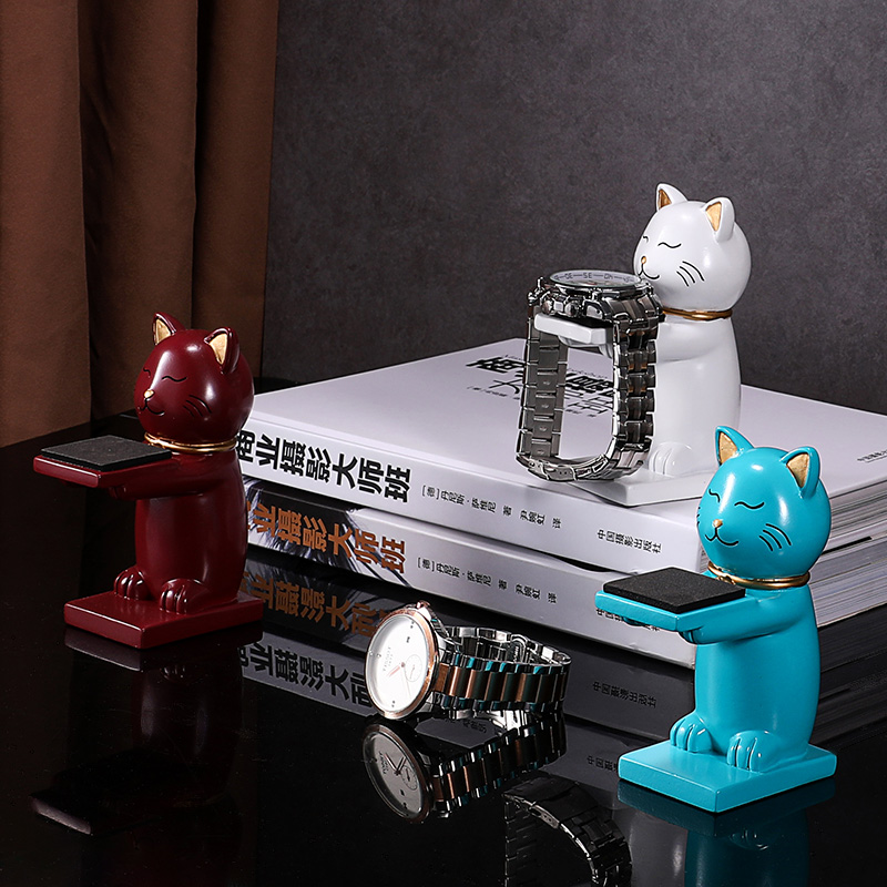 Creative Cat Watch Table Cute Bear Display Stand - Image 8