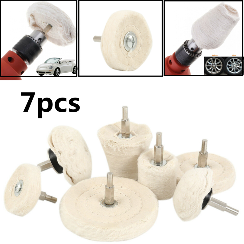 Polishing Buffing Pads Mop Wheel Buffer Pad Drill Kit For Car Polisher 7Pcs Set — image 7